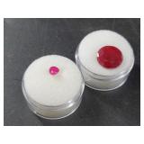 2 Cut and polished rubies over 7 cts