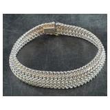 Sterling silver serpentine bracelet, made in Italy