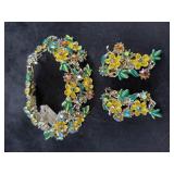 Highly detailed vintage bracelet and earrings
