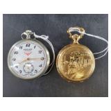 Pair of wind up pocket watches, both in working or