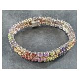 Stunning sterling silver gemstone bracelet