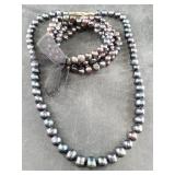Fresh water pearl set: necklace and bracelet