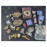 Collection of vintage fashion jewelry