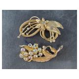 Pair of vintage brooches