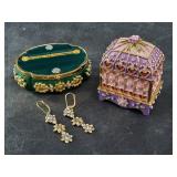 Joan Rivers pair of ornate trinket boxes