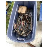 Large Tote with Various Items including bolt cutte