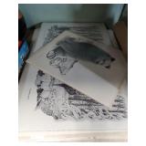 Assorted shrink wrapped art