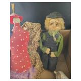 Collection of vintage cloth dolls