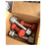 Box with Dumbells, 5lb and 3lbs