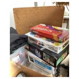 Lot with Ball Mason jars, and board games