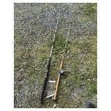 Lot of two fishing poles with reels
