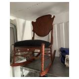 Antique Wooden Small Rocking Chair
