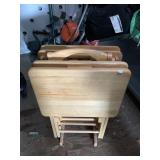 Wooden Tv tray with four tables
