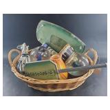 Household goods with part of a vintage vanity set