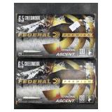 Two 20 round boxes of  6.54 Creedmoor 180 grain NO