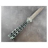Butterfly knife (Balisong)  blade length is  3.5'
