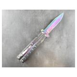 Spring assisted folding knife made to resemble a b