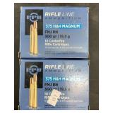 Two 20 round boxes of  .375 H&H Magnum 300 grain N