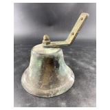 Wall hanging brass ships bell, cracked