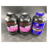 Three 1 pound tubs of assorted gun powder NO SHIPP