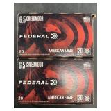 Two 20 round boxes of  6.5 Creedmoor  120 grain NO