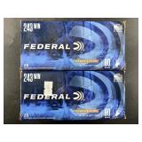 Two 20 round boxes of .243 WIN 80 grain JSP NO SHI