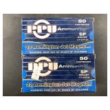 Two 50 round boxes of .22 Remington JET 45 grain N