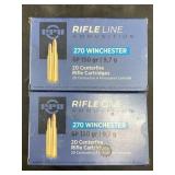 Two 20 round boxes of  .270 WIN 150 grain NO SHIPP