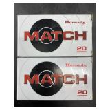 Two 20 round boxes of  .260 REM 130 grain ELD Matc