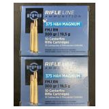 Two 10 round boxes of  .375 H&H Magnum 300 grain N