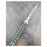 Butterfly knife (Balisong)  blade length is 5.25'