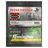 Two 20 round boxes of  .243 WIN 100 grain NO SHIPP
