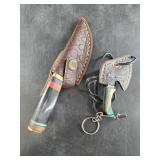 2 Assorted Damascus knives