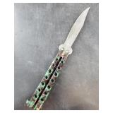 Butterfly knife (Balisong)  blade length is  3.5'