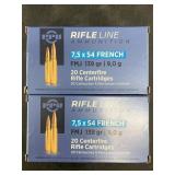 Two 20 round boxes of  7.5x54 French 139 grain  NO