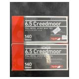 Two 20 round boxes of 6.5 Creedmoor 140 grain NO S