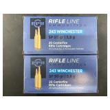 Two 20 round boxes of  .243 WIN 90 grain NO SHIPPI