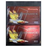 Two 20 round boxes of  6.5 Creedmoor 90 grain NO S
