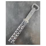 Fury 32223 butterfly knife style bottle opener