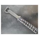 Fury 32223 butterfly knife style bottle opener