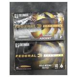 Two 20 round boxes of  6.5 Creedmoor 130 and 140 g