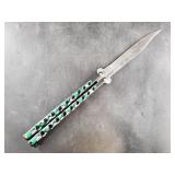 Butterfly knife (Balisong)  blade length is 5.25'