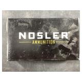 Twenty round box of  .22 Nosler 77 grain NO SHIPPI