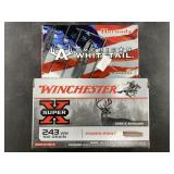 Two 20 round boxes of  .243 WIN 100 grain NO SHIPP