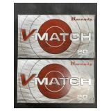 Two 20 round boxes of  6.45 Creedmoor 80 grain ELD