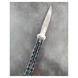 Butterfly knife (Balisong)  blade length is  3.5'