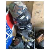 Lot with varius helmets  military motorcycle ,etc