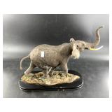 Well detailed elephant resin sculpture around 11"