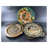 Collection of collectable plates and platters