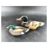 2 Mallard figurines, tallest is 4"
